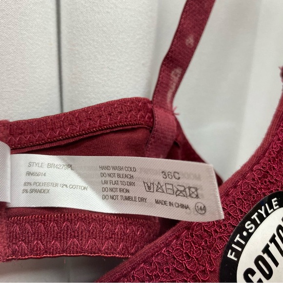 Sofra 34C red bra underwired padded comfort lace new with tags - Picture 4 of 8